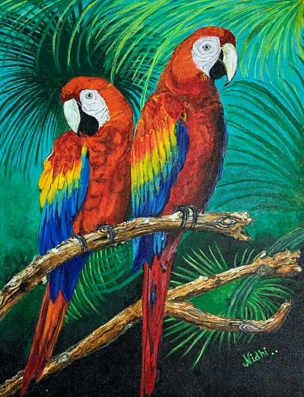 Vibrant Scarlet Macaws