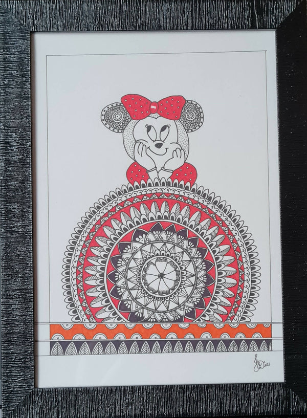 Minnie Mouse - Mandala Art