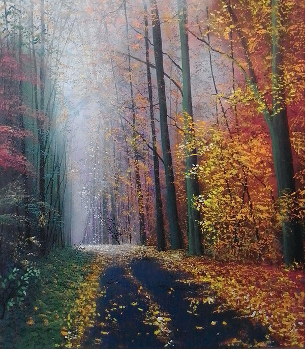 Road kissed by leaves