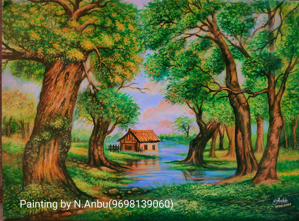 Peaceful life..Landscape painting