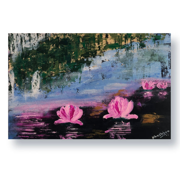 Water Lily Knife Painting Acrylic