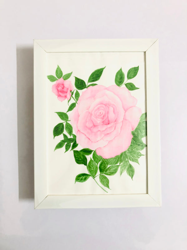 Watercolour roses painting,
