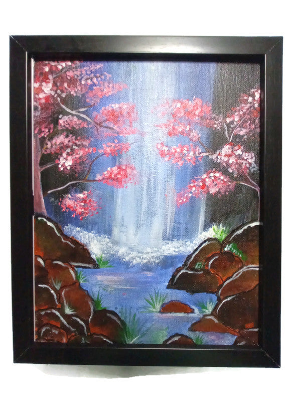 waterfall painting