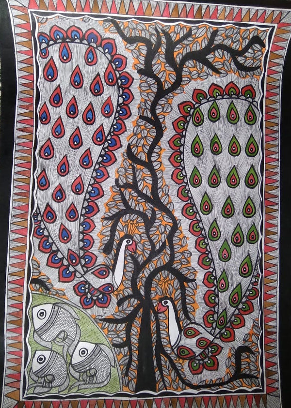 Wildlife Madhubani Painting