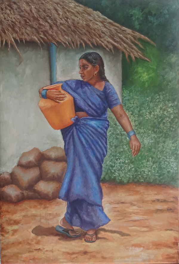 Woman Fetching Water In Kodam