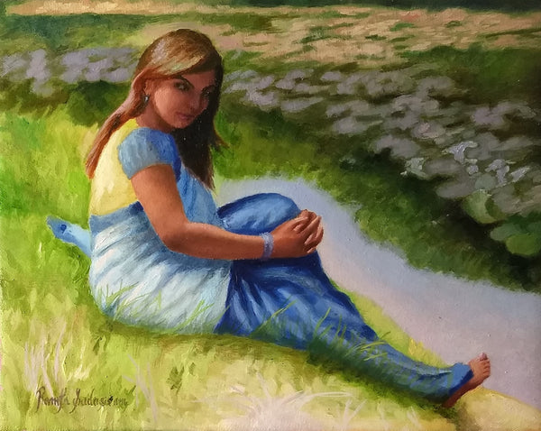 Woman Near Pond