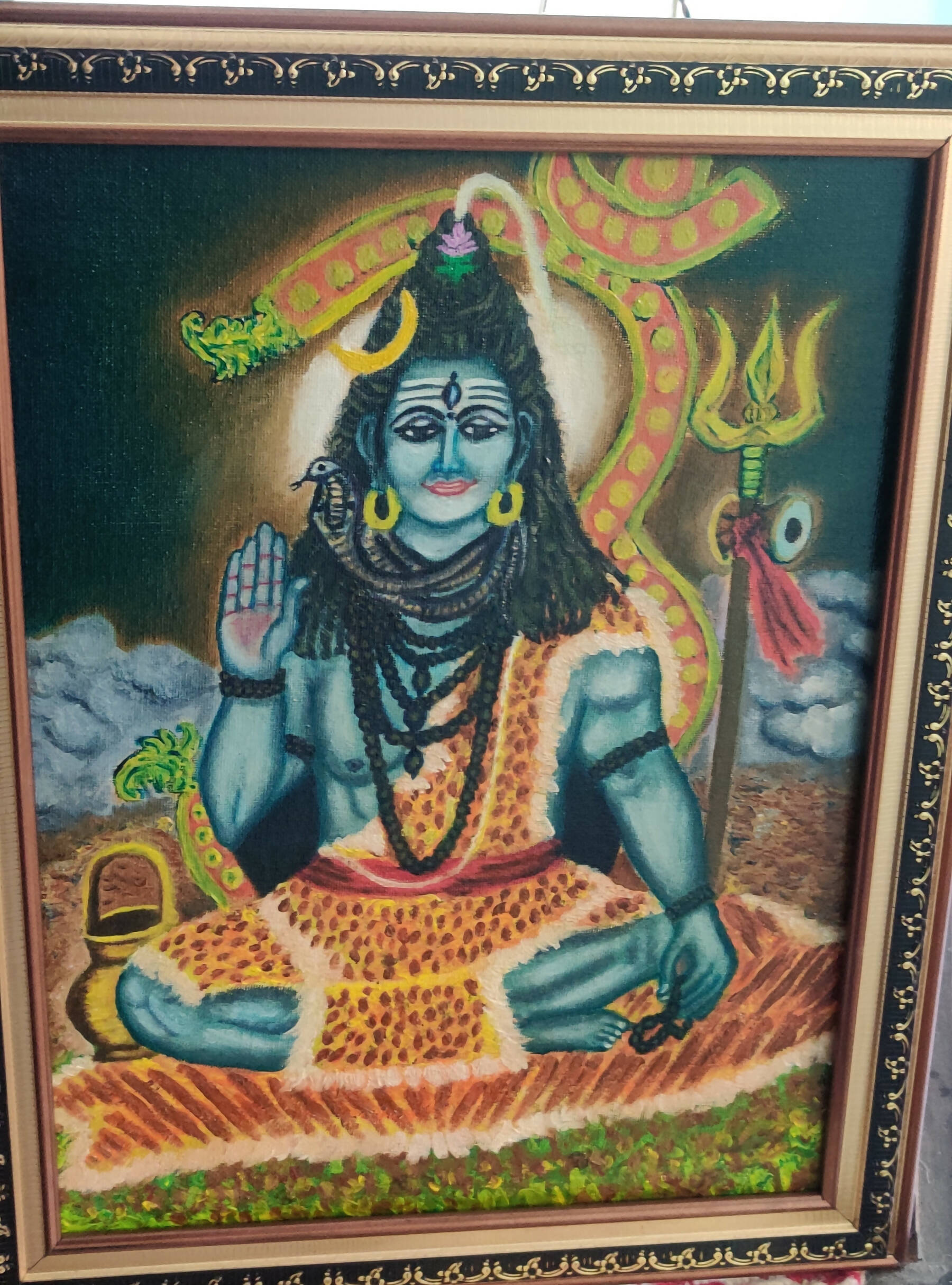 Lord Shiva oil painting