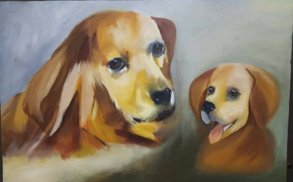 Beautiful dogs painting