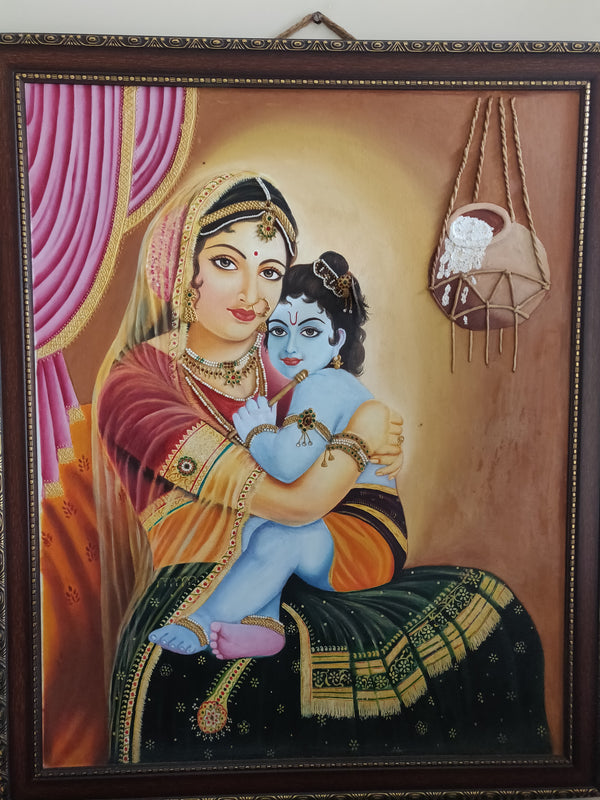 Yashodha Krishna Oil Painting
