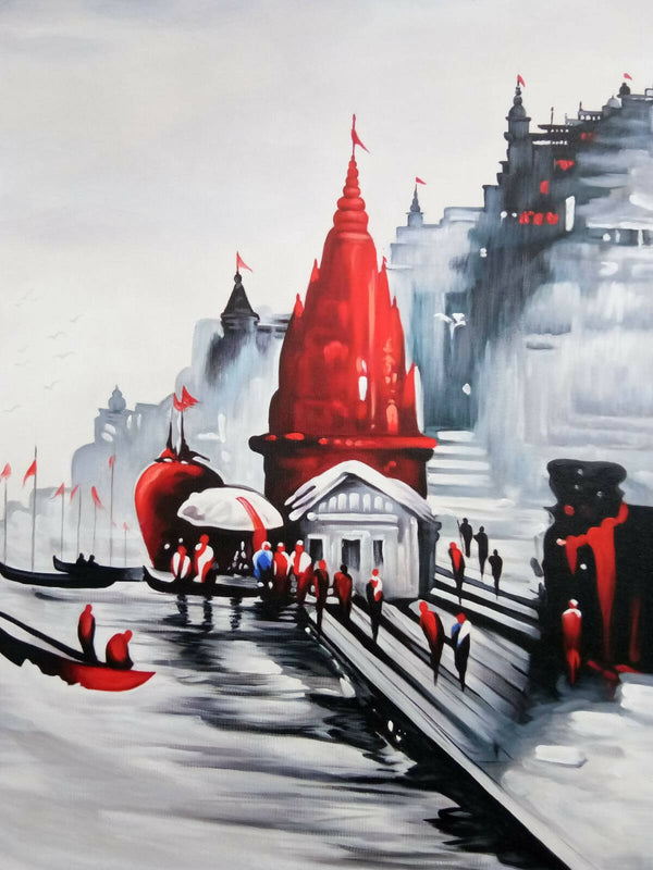 Banaras ghat painting