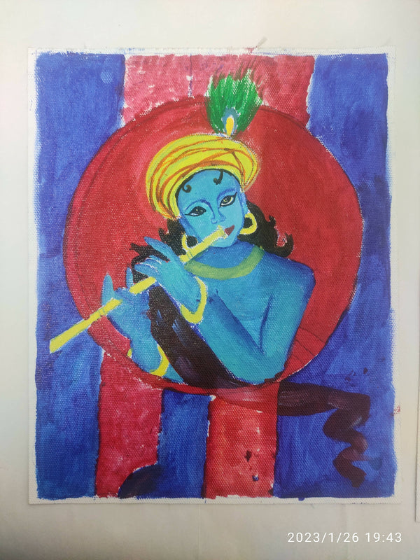 Krishna in moonlight