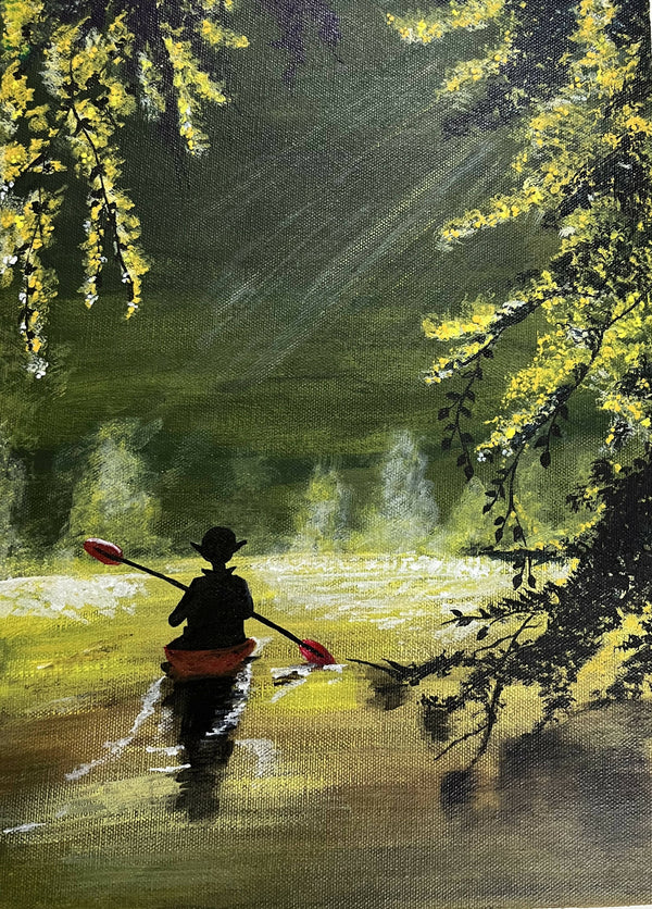 Evening Lake Canvas Painting