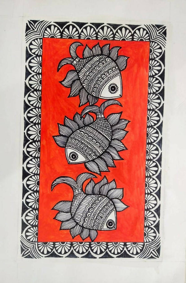 Fish Madhubani Art- 2 sets