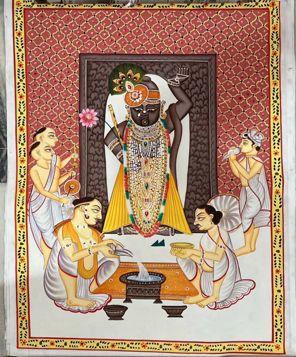 Pichwai Painting Painting of Lord Shrinathji Indian Art Home